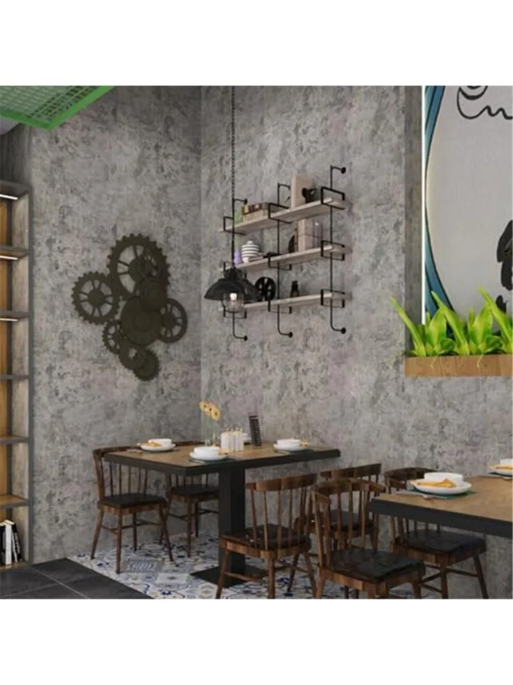 Gray Concrete Peel Stick Wallpaper Faux Cement Contact Paper Waterproof Vinyl